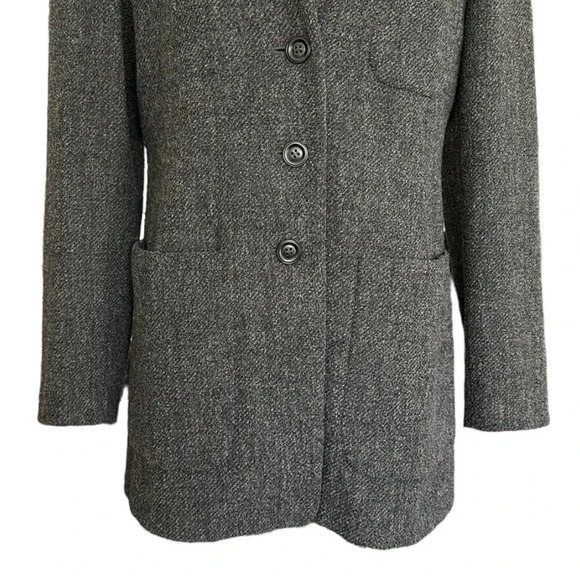 MaxMara Weekend Coat Wool Blend Grey Career Lightweight Mid Length, Size 10 - Picture 4 of 16